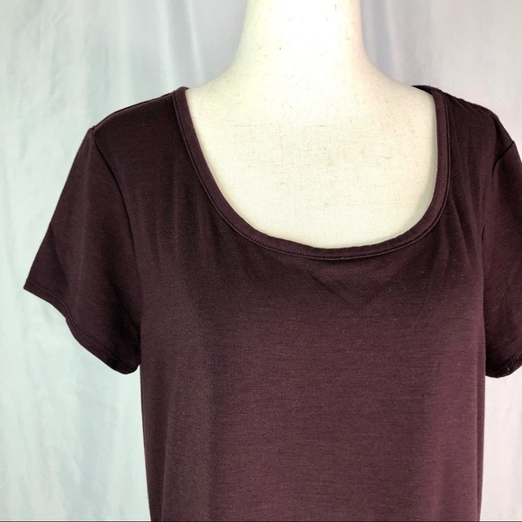 Athleta colorblock t-shirt dress raisin grey short sleeve L - Picture 2 of 10